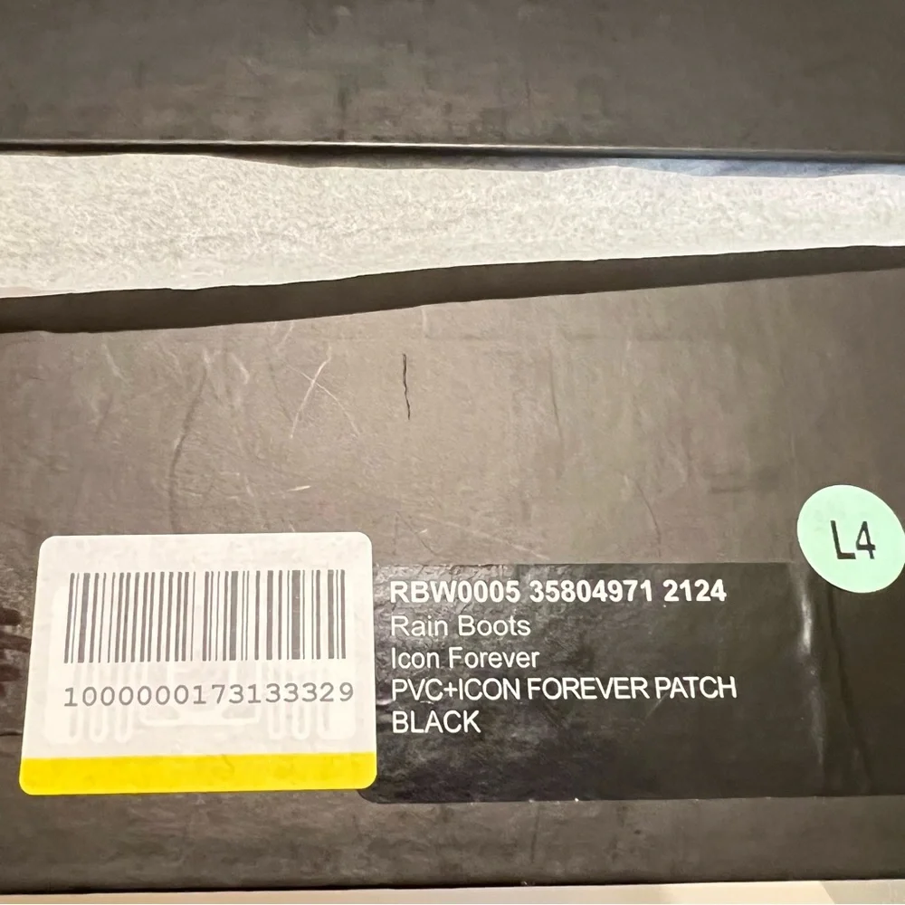 DSQUARED2 Women’s Icon Forever Tall Black Rubber Rain Boots Size 8 NEW - Picture 15 of 15